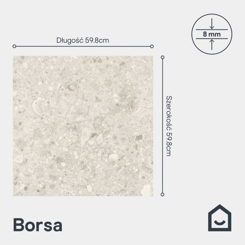 Gres Borsa GoodHome 60 x 60 cm white 1,07 m2