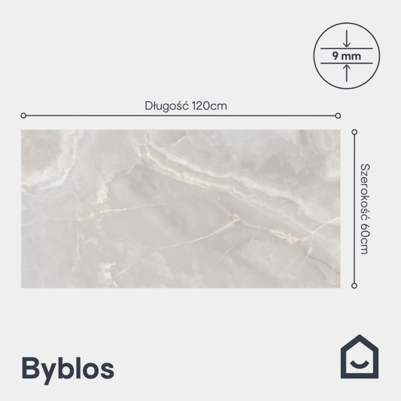 Gres Byblos 60 x 120 cm onyx light grey 1,44 m2