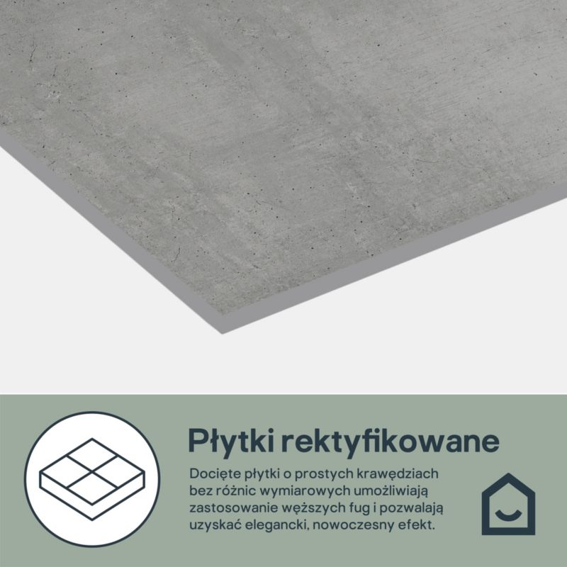 Gres Caprano 60 x 120 cm grey 1,44 m2