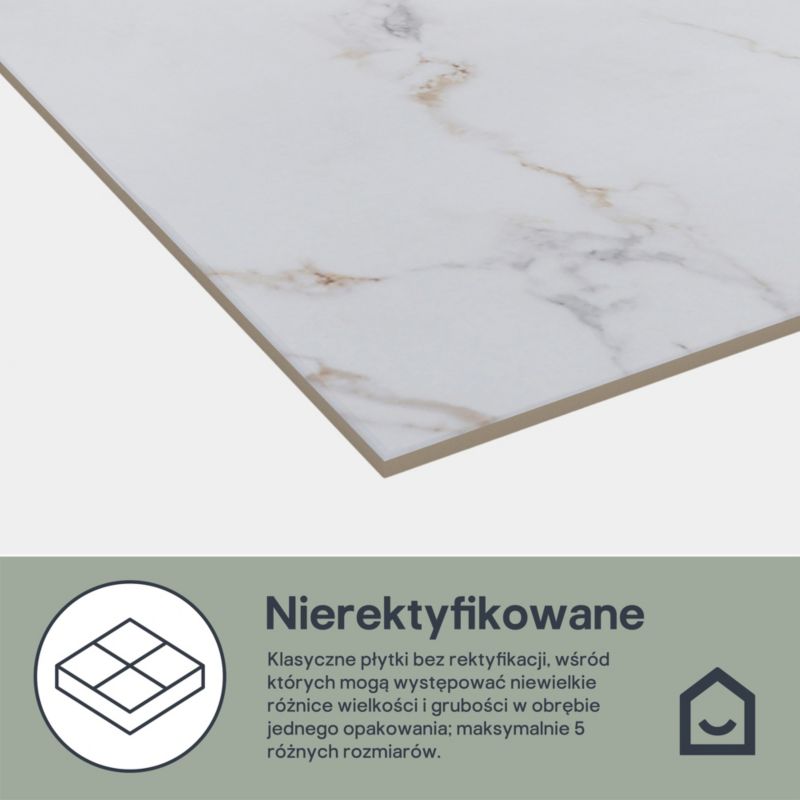 Gres Elegance 60 x 60 cm marble white 1,08 m2