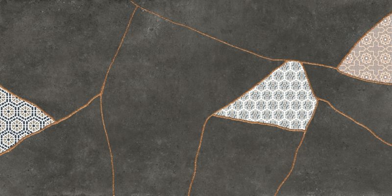 Gres Ezra 60 x 120 cm graphite patchwork 1,44 m2