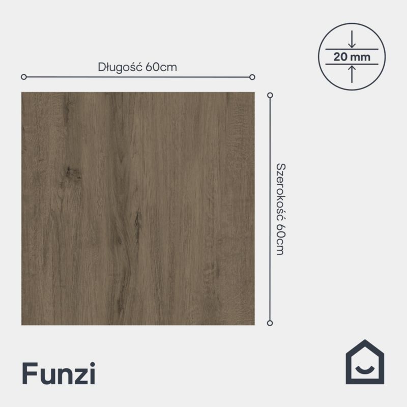 Gres Funzi 60 x 60 cm brown 0,72 m2