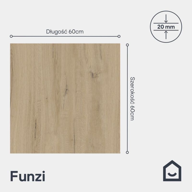 Gres Funzi 60 x 60 cm cream 0,72 m2