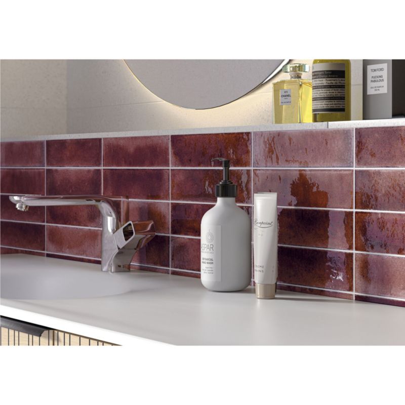 Gres Jazba Euroceramika 6 x 24,6 cm garnet 0,5 m2