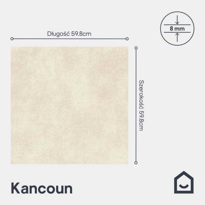 Gres Kancoun GoodHome 60 x 60 cm beige 1,07 m2