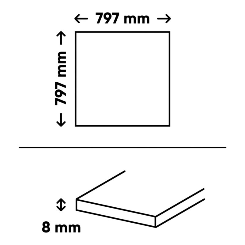 Gres Litchou 79,7 x 79,7 cm szary 1,27 m2