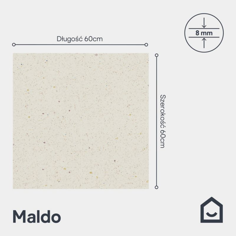 Gres Maldo OPP 60 x 60 cm light grey 1,44 m2