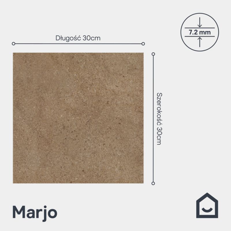 Gres Marjo GoodHome 30 x 30 cm brown 1,62 m2