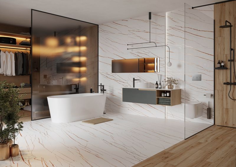 Gres Marquina 60 x 120 cm white 1,44 m2