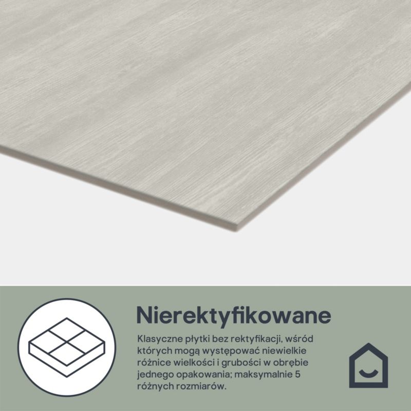 Gres mrozoodporny Cory GoodHome 60 x 60 cm grey 1,12 m2