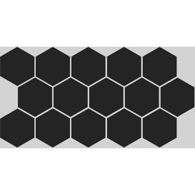 Gres mrozoodporny Hex 26,5 x 51 cm czarny 0,95 m2