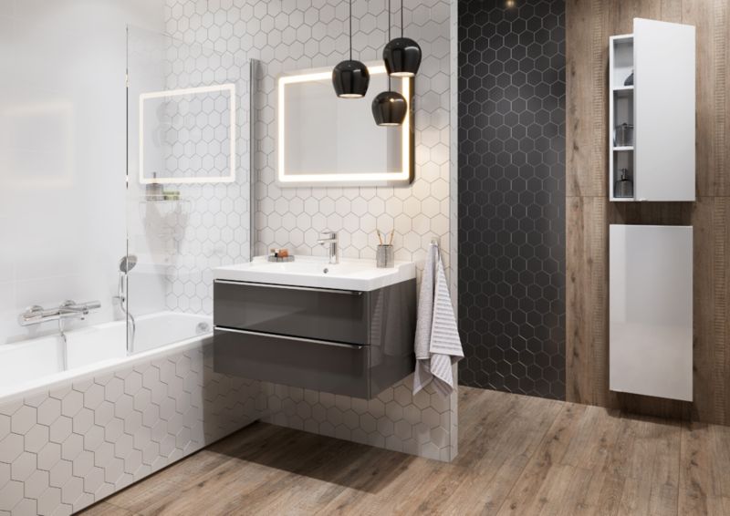 Gres mrozoodporny Hex 26,5 x 51 cm snow 0,95 m2