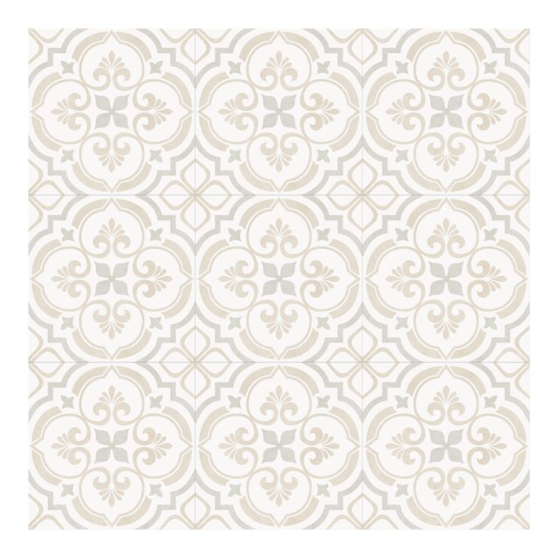 Gres mrozoodporny Leonora GoodHome 30 x 30 cm white floral 1,33 m2