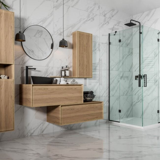 Gres mrozoodporny polerowany szkliwiony Lomero Ceramstic 60 x 120 cm biały 1,44 m2