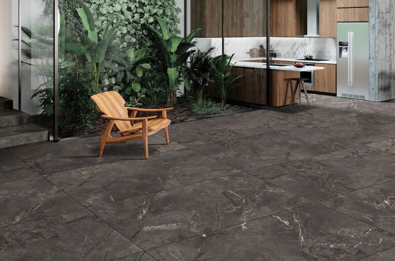Gres mrozoodporny szkliwiony Darwin Egen 60 x 120 cm nero 2,16 m2