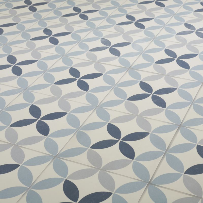 Gres mrozoodporny szkliwiony Hydrolic Design 1 Colours 20 x 20 cm circle 1 niebieski 1 m2