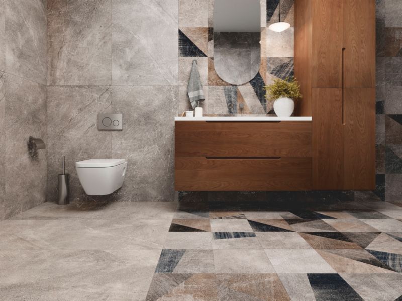 Gres mrozoodporny szkliwiony Kamio Ceramstic 60 x 120 cm grey mat 1,44 m2
