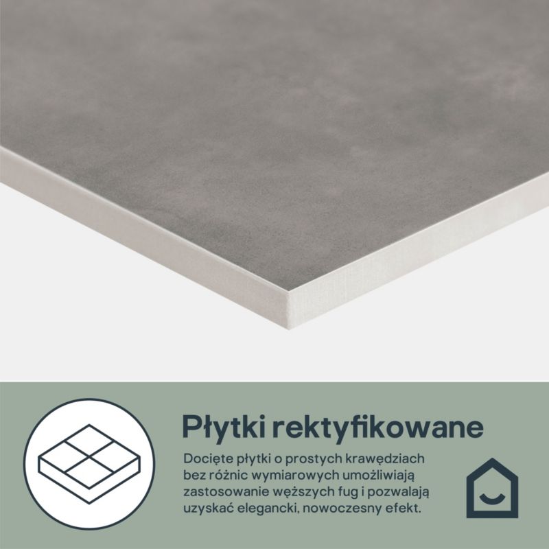 Gres mrozoodporny szkliwiony Litchou GoodHome 59,7 x 119,7 cm anthracite 1,43 m2