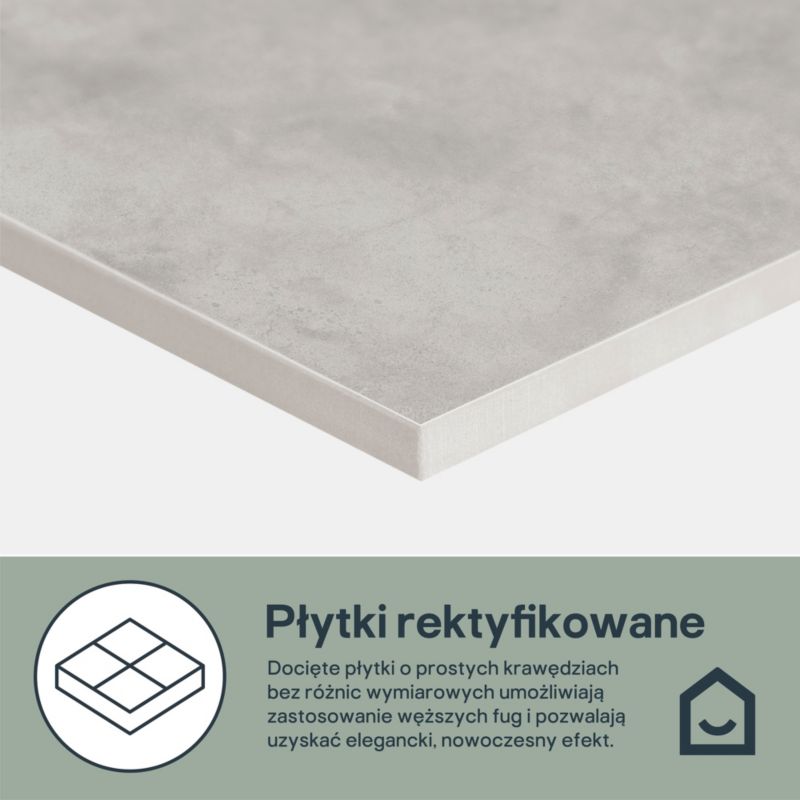Gres mrozoodporny szkliwiony Litchou GoodHome 59,7 x 119,7 cm grey 1,43 m2