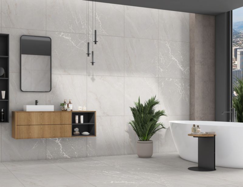 Gres mrozoodporny szkliwiony Osaka 60 x 60 cm bianco 1,44 m2