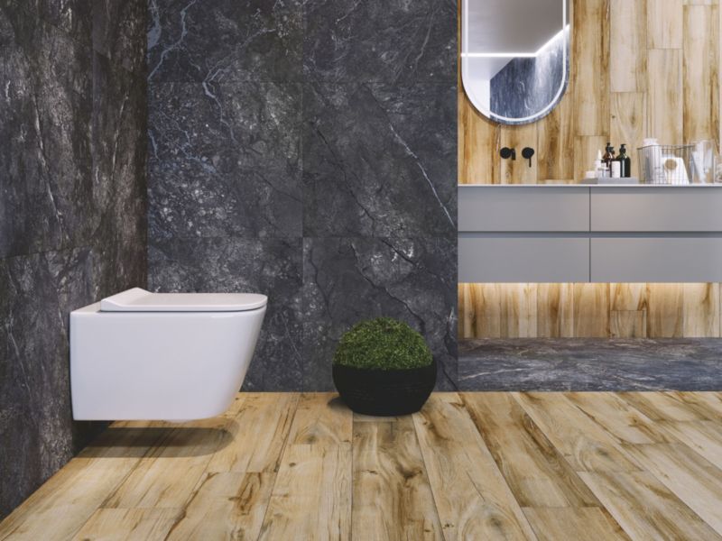 Gres mrozoodporny szkliwiony Riverstone Ceramstic 60 x 60 cm black 1,44 m2