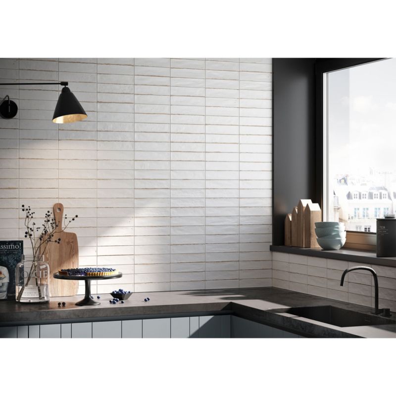 Gres Noho Euroceramika 6 x 25 cm white 0,48 m2