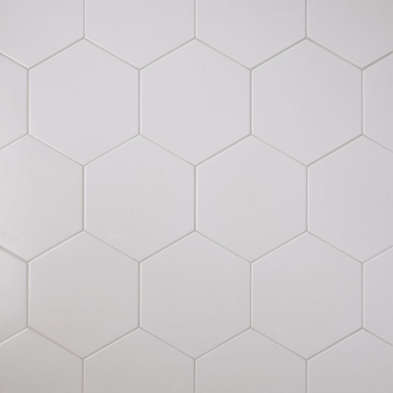 Gres Plain Colours 28 x 25 cm hexagon jasny szary 1,22 m2