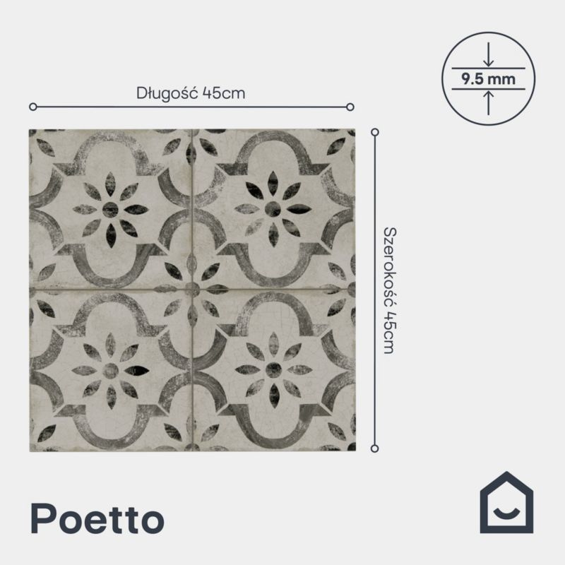 Gres Poetto GoodHome 45 x 45 cm pattern precut 1,22 m2