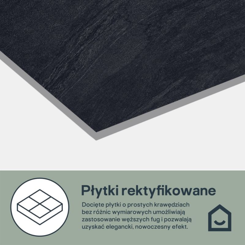 Gres Puri 60 x 120 cm anthracite 1,44 m2
