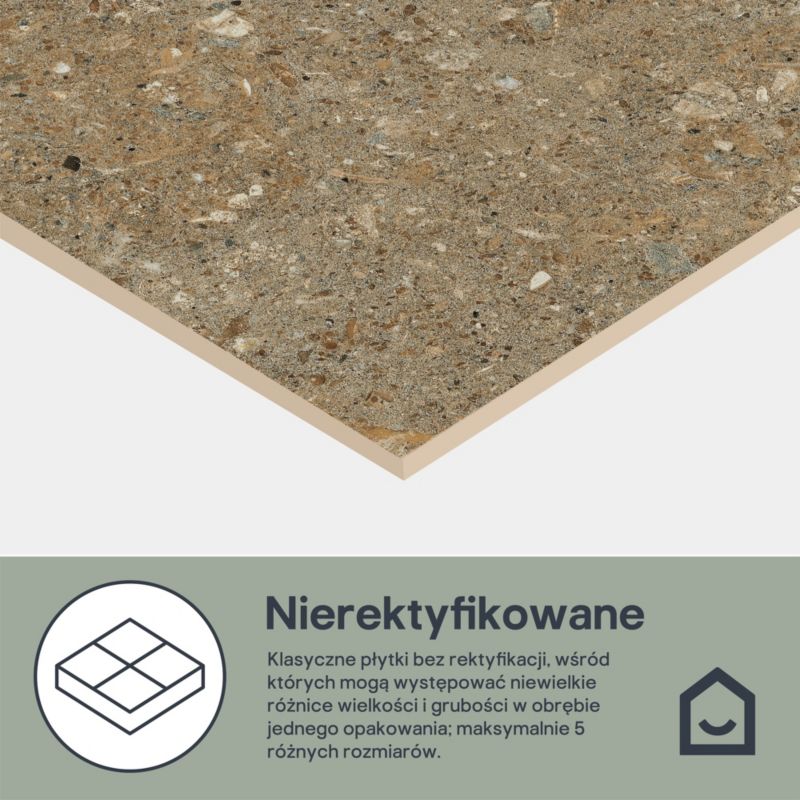 Gres Rava GoodHome 30 x 30 cm brown 1,35 m2