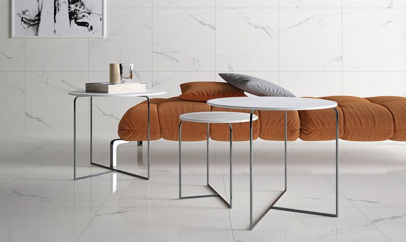 Gres szkliwiony 60 x 119,5 cm bianco carrara 1,434 m2