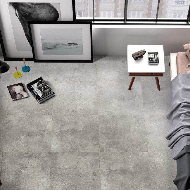 Gres szkliwiony Odys Ceramstic 60 x 60 cm jasnoszary 1,44 m2 25 kg