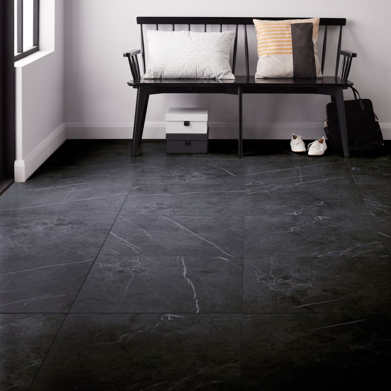 Gres Ultimate Marble GoodHome 59,5 x 59,5 cm black mat 1,06 m2
