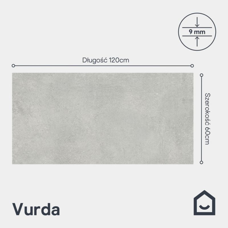 Gres Vurda 60 x 120 cm grey 1,44 m2