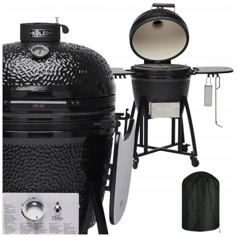 Grill Ceramiczny Koler Kamado EG22-GAS Węglowy Gazowy 56cm z wózkiem 1 szt.