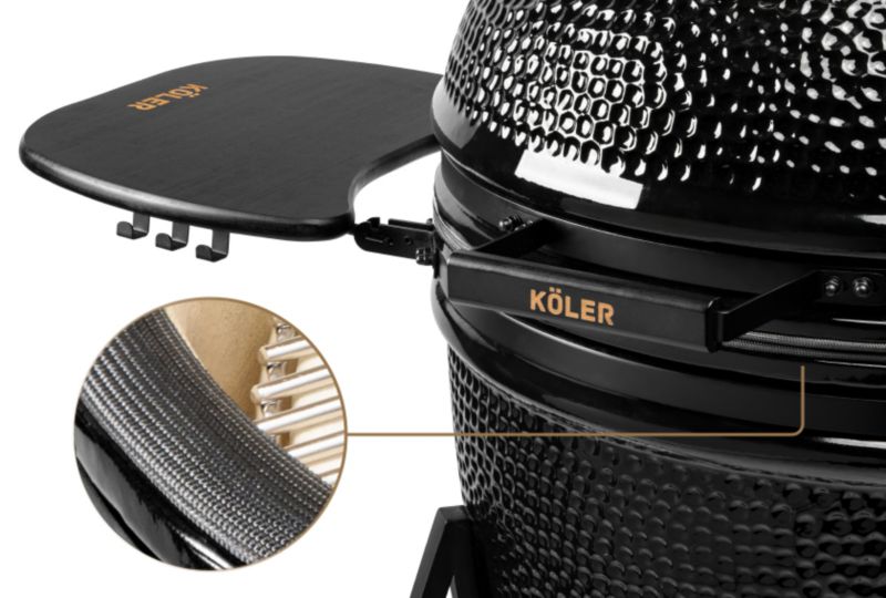 Grill Ceramiczny Węglowy Koler Kamado EG29 Masywny Akcesoria + Wózek 1 szt.