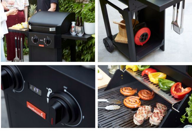 Grill elektryczny Barbecook e-Luca dwie strefy grzewcze żeliwo 1szt.
