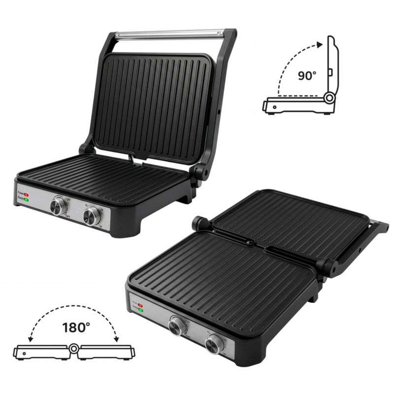 Grill elektryczny kontaktowy BERGMANN AI001 2000 W 1szt.