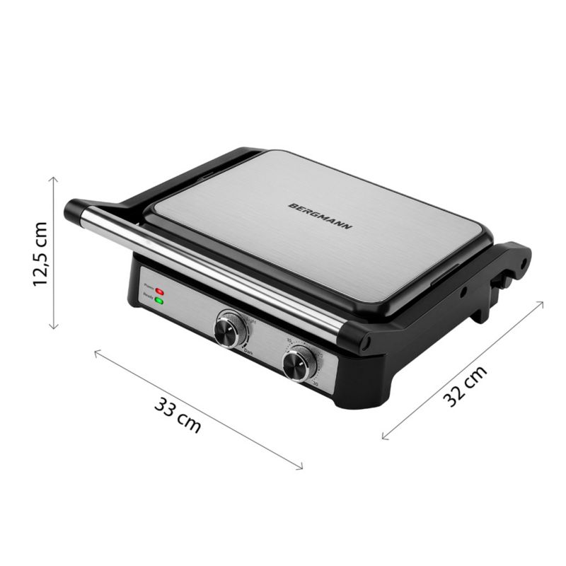 Grill elektryczny kontaktowy BERGMANN AI001 2000 W 1szt.