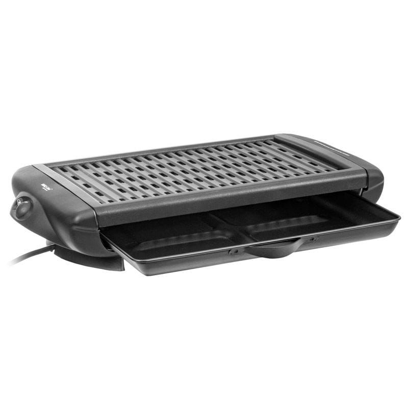 Grill Elektryczny Mirpol 1400W Termostat z Regulacją Mocy, Czarny 1 szt.