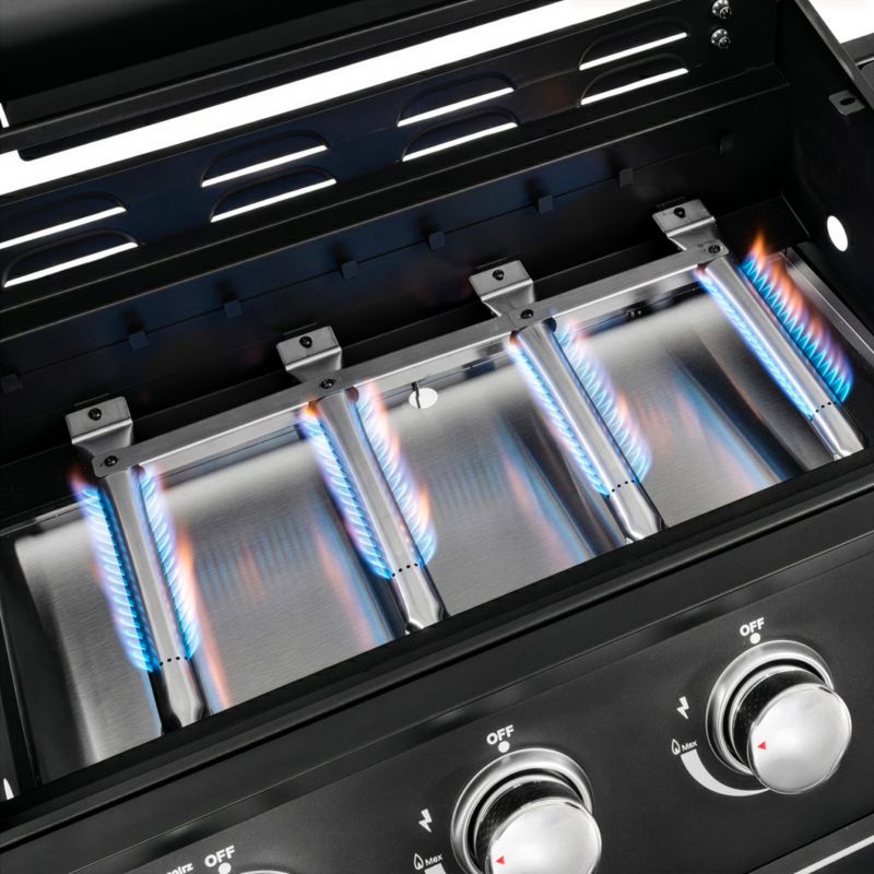 Grill gazowy BERGMANN NL003 4+1 palniki żeliwny ruszt stolik boczny + pokrowiec 1szt.