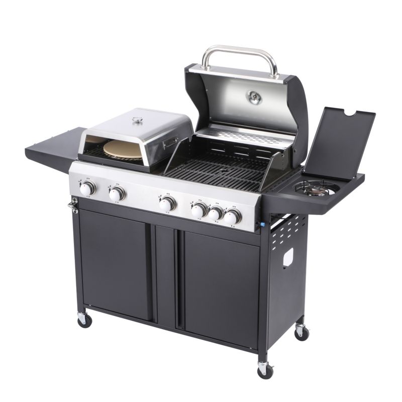 Grill Gazowy Blaupunkt PIEC DO PIZZY 5 palników ruszt żeliwny 3W1 PŁYTA RUSZT PIZZA GG501P 1szt.