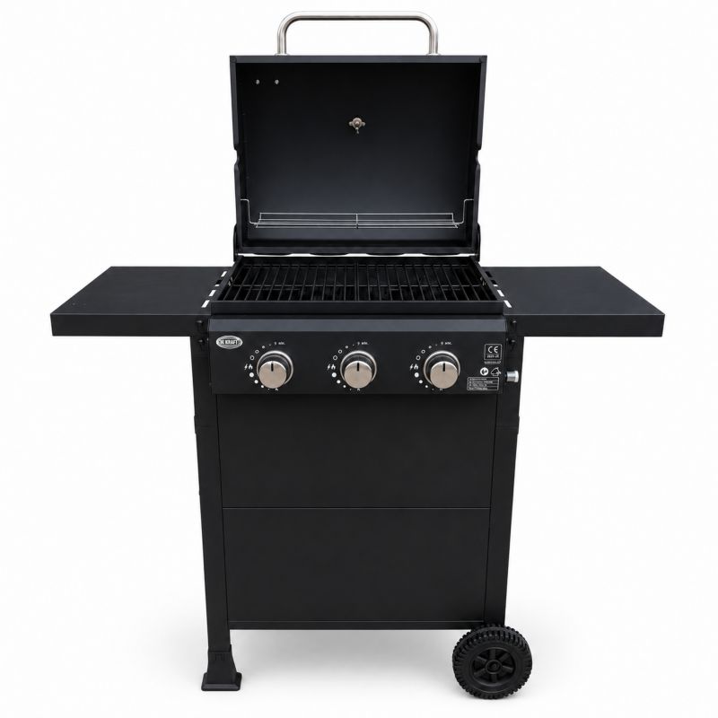 Grill gazowy DEKRAFT DE-G300-CABRIO 3-palnikowy 8,1 kW z termometrem, składane półki, 1 szt.