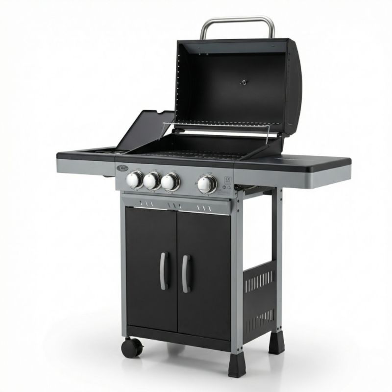 Grill gazowy DEKRAFT DE-G31 3+1 palniki, ruszt żeliwny, pokrowiec, 10,9 kW 1szt.