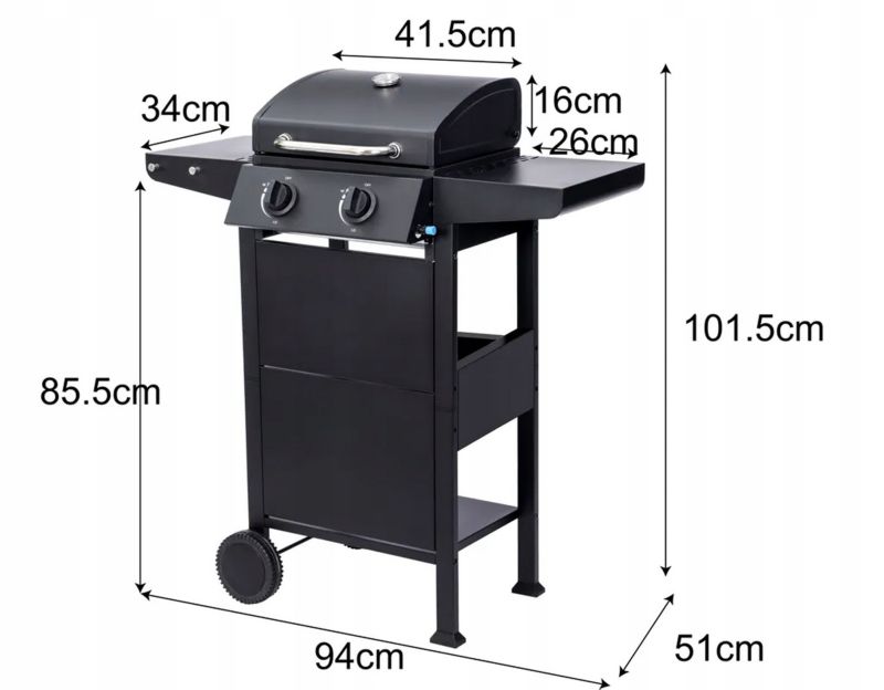Grill gazowy El Fuego SAN JOSE 2P 1szt
