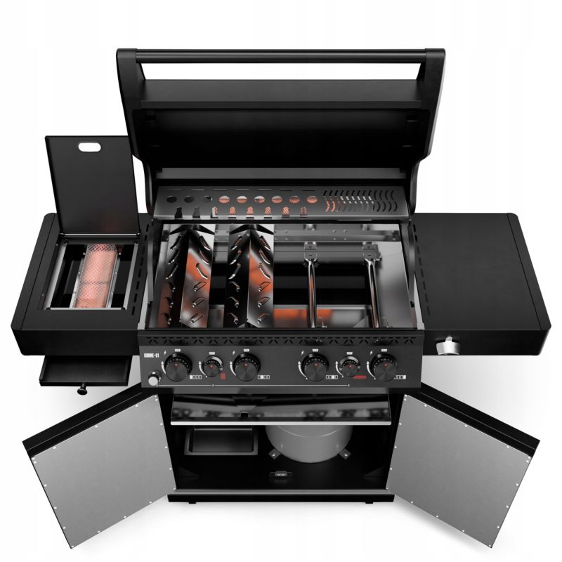 Grill Gazowy Koler Krone S1 szyba 21,6kW czarny 1 szt.