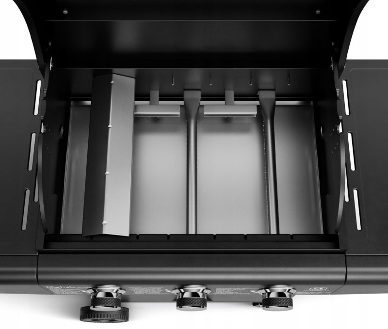 Grill Gazowy Koler Relish V1 Compact Czarny 3 Palniki Nierdzewny 9,6kW + pokrowiec 1 szt.