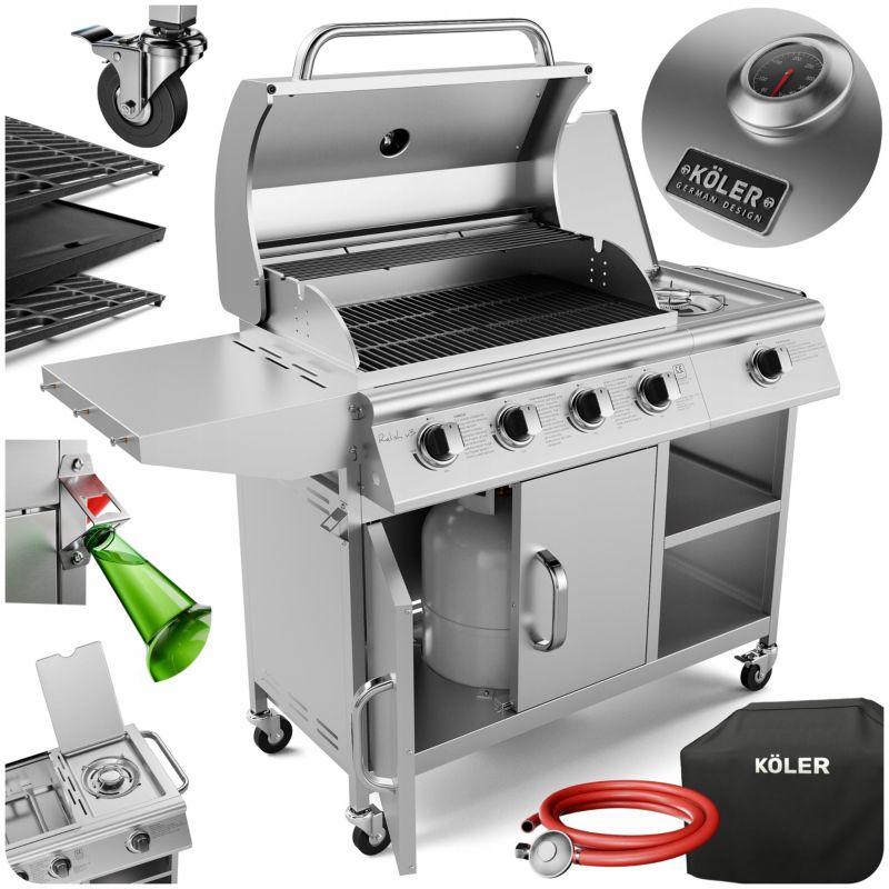 Grill Gazowy Koler Relish V3 16kW srebrny 1 szt.