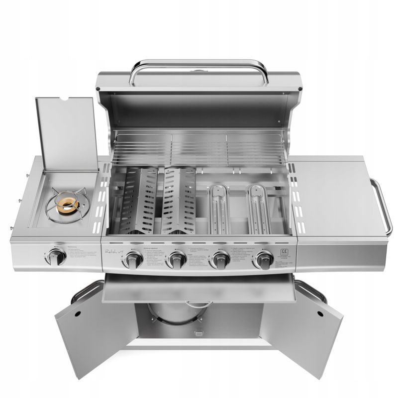 Grill Gazowy Koler Relish V4 17,2kW  srebrny 1 szt.