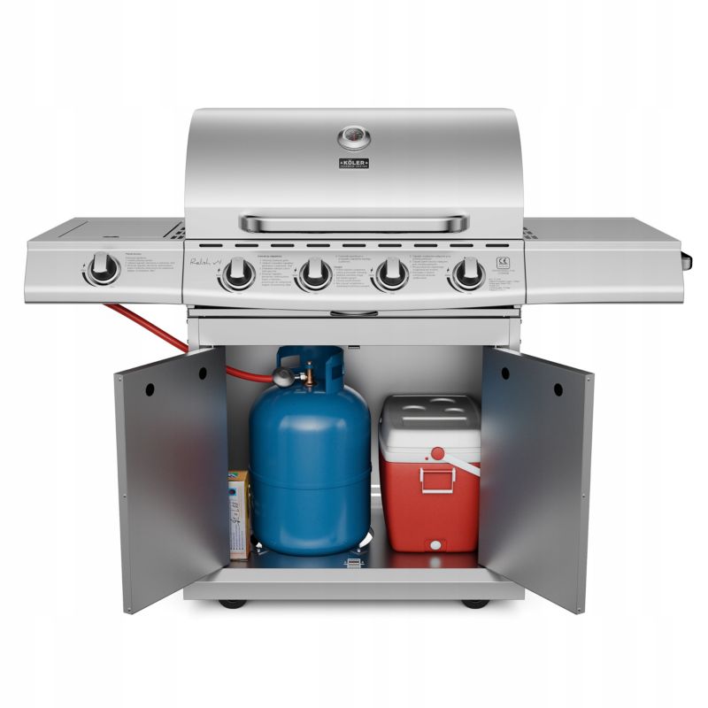 Grill Gazowy Koler Relish V4 17,2kW  srebrny 1 szt.